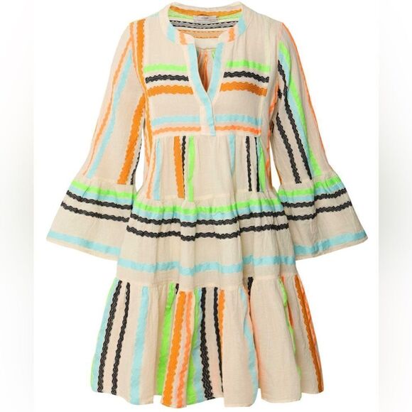 Anthropologie Devotion Twins Embroidered Ella Tunic Dress/ size M - Picture 7 of 11
